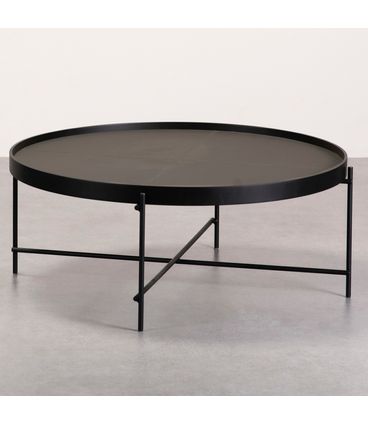 Mesa Centro Volpi Baixa Preta e Recouro Concreto - 78113