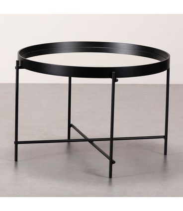 Mesa Centro Volpi Alta Preta Centro Espelho Prata - 78122