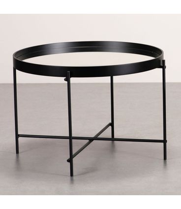 Mesa Centro Volpi Alta Preta Centro Espelho Prata - 78122