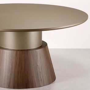 Mesa Jantar Glammy Tampo Champagne Com Vidro 120cm - 78125