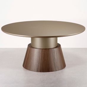 Mesa Jantar Glammy Tampo Champagne Com Vidro 140cm - 78126