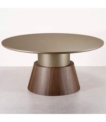 Mesa Jantar Pricely Tampo Champagne Com Vidro 140cm - 78126