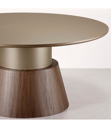 Mesa Jantar Pricely Tampo Champagne Com Vidro 160cm - 78127