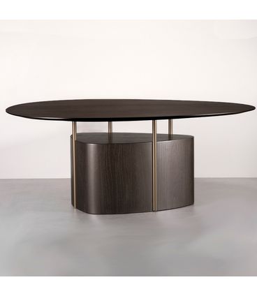 Mesa Jantar Elsinki Tampo Bronze Haste Champagne 196cm - 78138