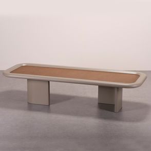 Mesa Centro Lagoon Retangular Caramelo Base Fendi - 78178