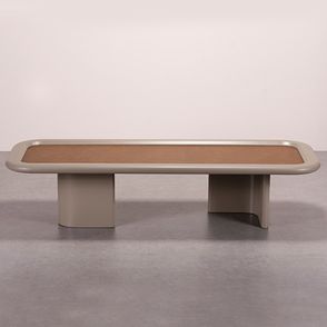 Mesa Centro Lagoon Retangular Caramelo Base Fendi - 78178