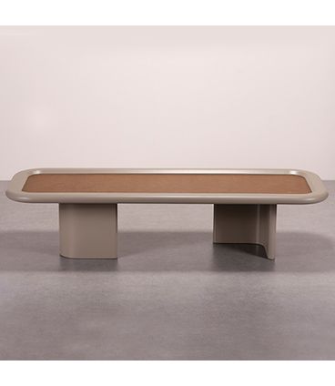 Mesa Centro Riviera Retangular Caramelo Base Fendi - 78178