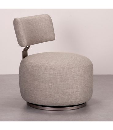 Poltrona Amore Giratória Trama Granola Base Bronze - 78194