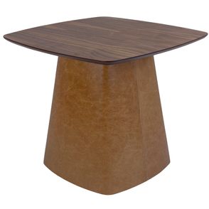 Mesa Lateral Bolero Baixa Nogueira Base Recouro Caramelo - 78196