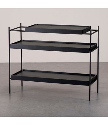 Mesa Lateral Isabella Tampo Ebanizado Recouro Preto - 72463