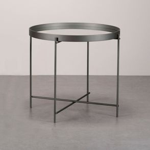 Mesa Lateral Gaya Alta Tampo Bandeja Base Aluminium - 78198