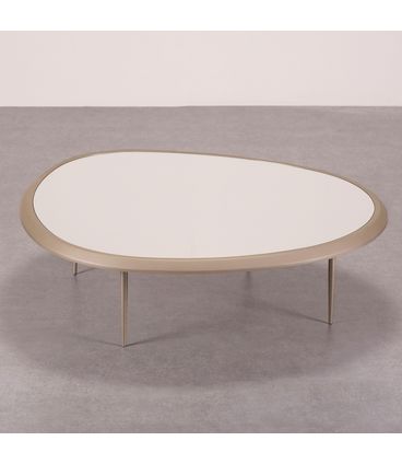 Mesa Centro Oásis Alta Com Espelho Base Champagne - 78206