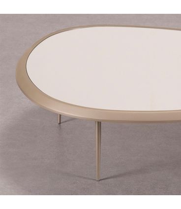 Mesa Centro Oásis Alta Com Espelho Base Champagne - 78206