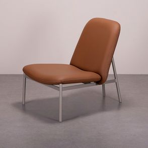 Poltrona Dakota Assento Corino Caramelo Base Fendi - 78220