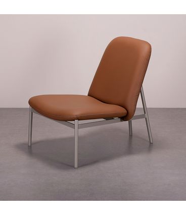 Poltrona Jolie Assento Corino Caramelo Base Fendi - 78220