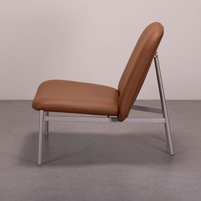 Poltrona Dakota Assento Corino Caramelo Base Fendi - 78220