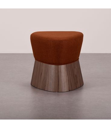Puff Amparo Assento Trama Marte Base Nogueira - 78222