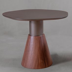 Mesa Lateral Glammy Orgânica Bronze Base Nogueira - 78236