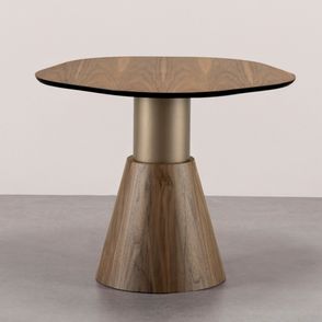 Mesa Lateral Glammy Orgânica Nogueira e Champagne - 78238
