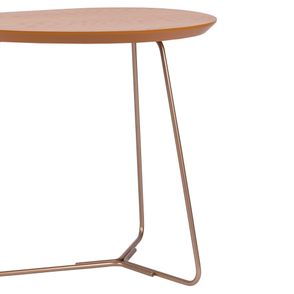 Mesa Lateral Infinity Alta Tampo Carvalho Base Gold - 78243