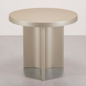 Mesa Lateral Magna Recouro Marfim Base Champagne - 78253