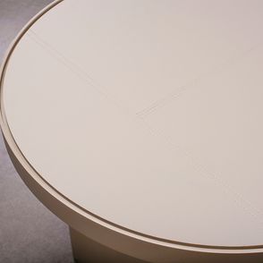 Mesa Lateral Magna Recouro Marfim Base Champagne - 78253