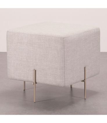 Puff Beagle Quadrado Trama Esmalte Base Champagne - 78258