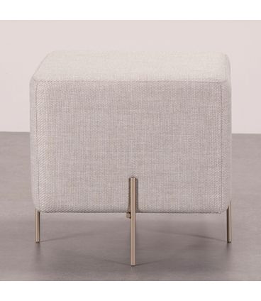 Puff Beagle Quadrado Trama Esmalte Base Champagne - 78258