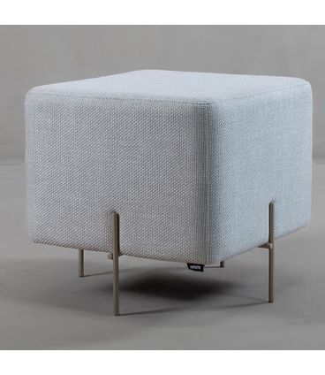 Puff Beagle Quadrado Trama Nuvem Base Champagne - 78259