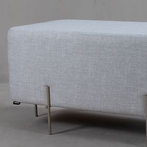 Puff Beagle Retangular Trama Nuvem Base Champagne - 78262