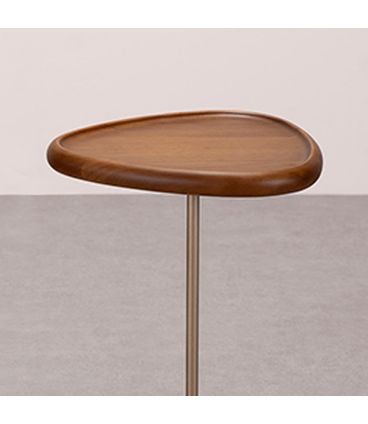 Mesa Lateral Olivet Alta Tampo Orgânico Madeira Natural - 78282