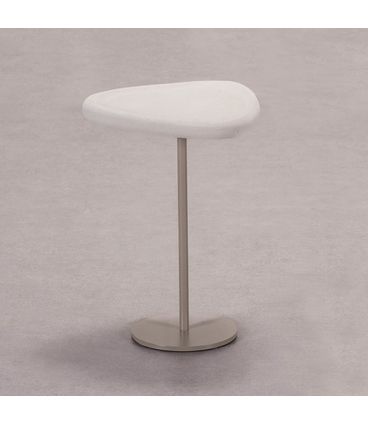 Mesa Lateral Olivet Baixa Tampo Orgânico Cimento Areia - 78284