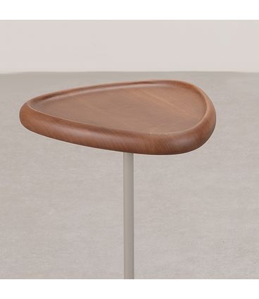 Mesa Lateral Olivet Baixa Tampo Orgânico Madeira Natural - 78285