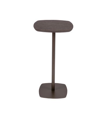 Mesa Apoio Violette Alta Tampo Recouro Mescla Cinza Base Bronze - 78288