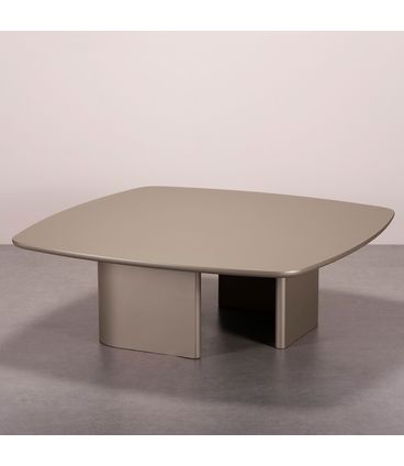 Mesa Centro Violette Alta Quadrada Tampo Base Champagne - 78294