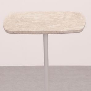 Mesa Lateral Safira Tampo Travertino Base Fendi - 78296