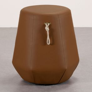 Puff Jack Alto P PU Pecan Cordão Champagne - 78312