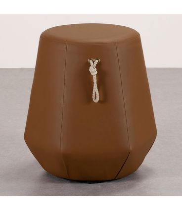 Puff Jack Alto P PU Pecan Cordão Champagne - 78312