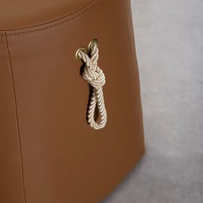 Puff Jack Alto P PU Pecan Cordão Champagne - 78312