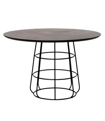 Mesa Jantar Lumen Tampo e Base Preta 120cm - 78322