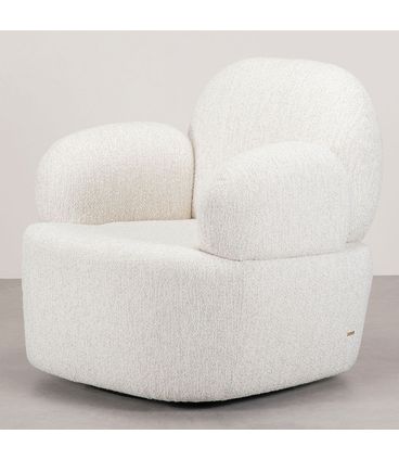 Poltrona Acácia Giratória Bouclé Granizo - 74160