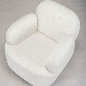 Poltrona Nest Giratória Bouclé Granizo - 74160