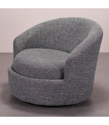 Poltrona Adele Giratória Trama Mescla Cinza - 78350
