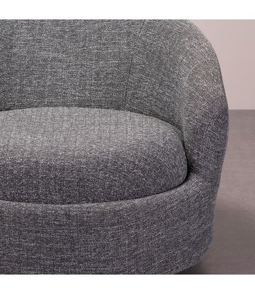 Poltrona Adele Giratória Trama Mescla Cinza - 78350
