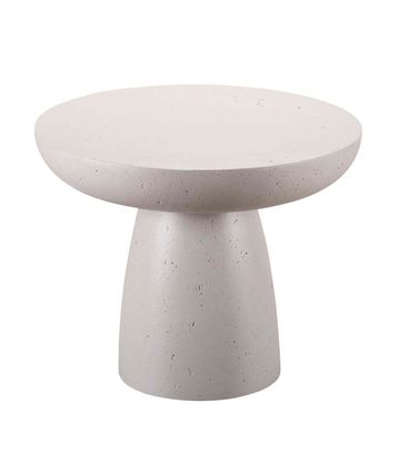 Mesa Centro Amana Redonda Alta Cimento Concreto - 78368