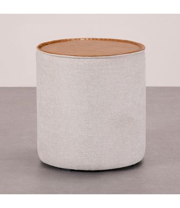 Puff Dubai Corino Caramelo Shine Assento Trama Latte - 78374