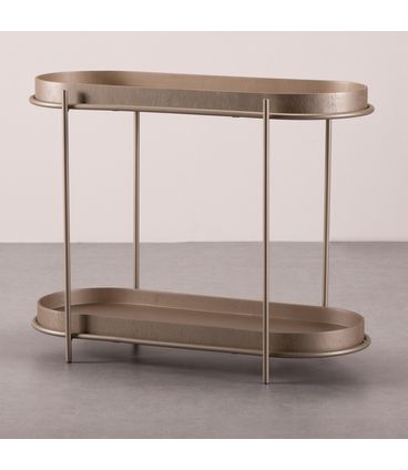 Mesa Lateral Niall Tampo Laca Gold Base Gold - 78388