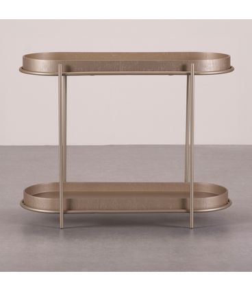 Mesa Lateral Niall Tampo Laca Gold Base Gold - 78388