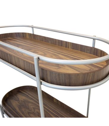 Mesa Lateral Niall Tampo Nogueira Base Champagne - 78389