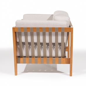 Poltrona Sirius Estofada Cor Gel Braço Fita Rami - 78412